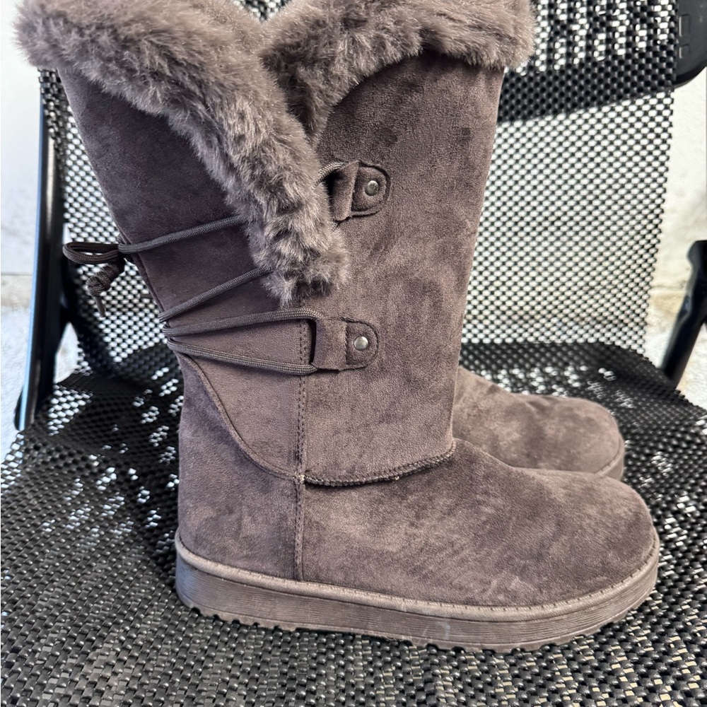 ARIZONA Brown Fur-Lined Winter Boots